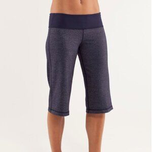 Lululemon Women's Clam Digger II Leggings Heathered Deep Indigo $78 Vintage 2012